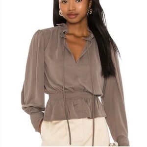 Rebecca Taylor NWT slit neck blouse